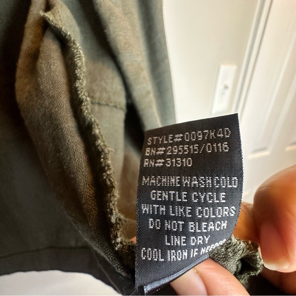 A. BYER  Women’s Linen Blend Green Open Front Vest Lagenlook Size M - Picture 5 of 8